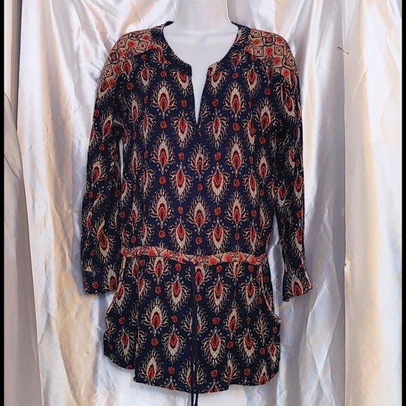 En Elly tie waist tunic w/pockets M - Picture 3 of 6